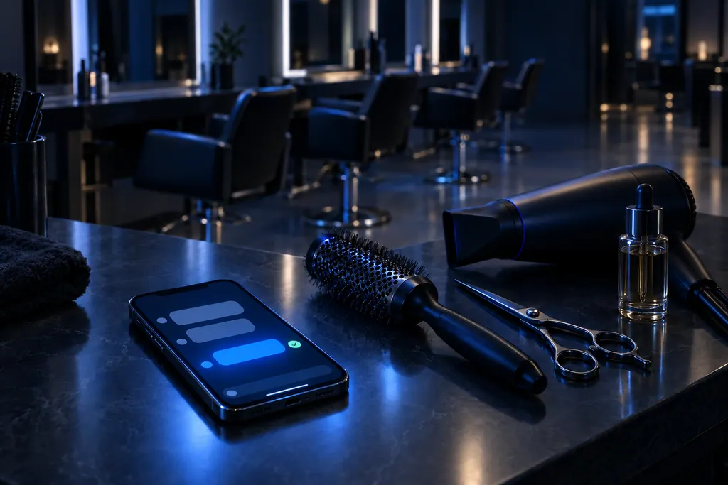 After: the same place, with the enquiry answered and the conversation moving on the phone.